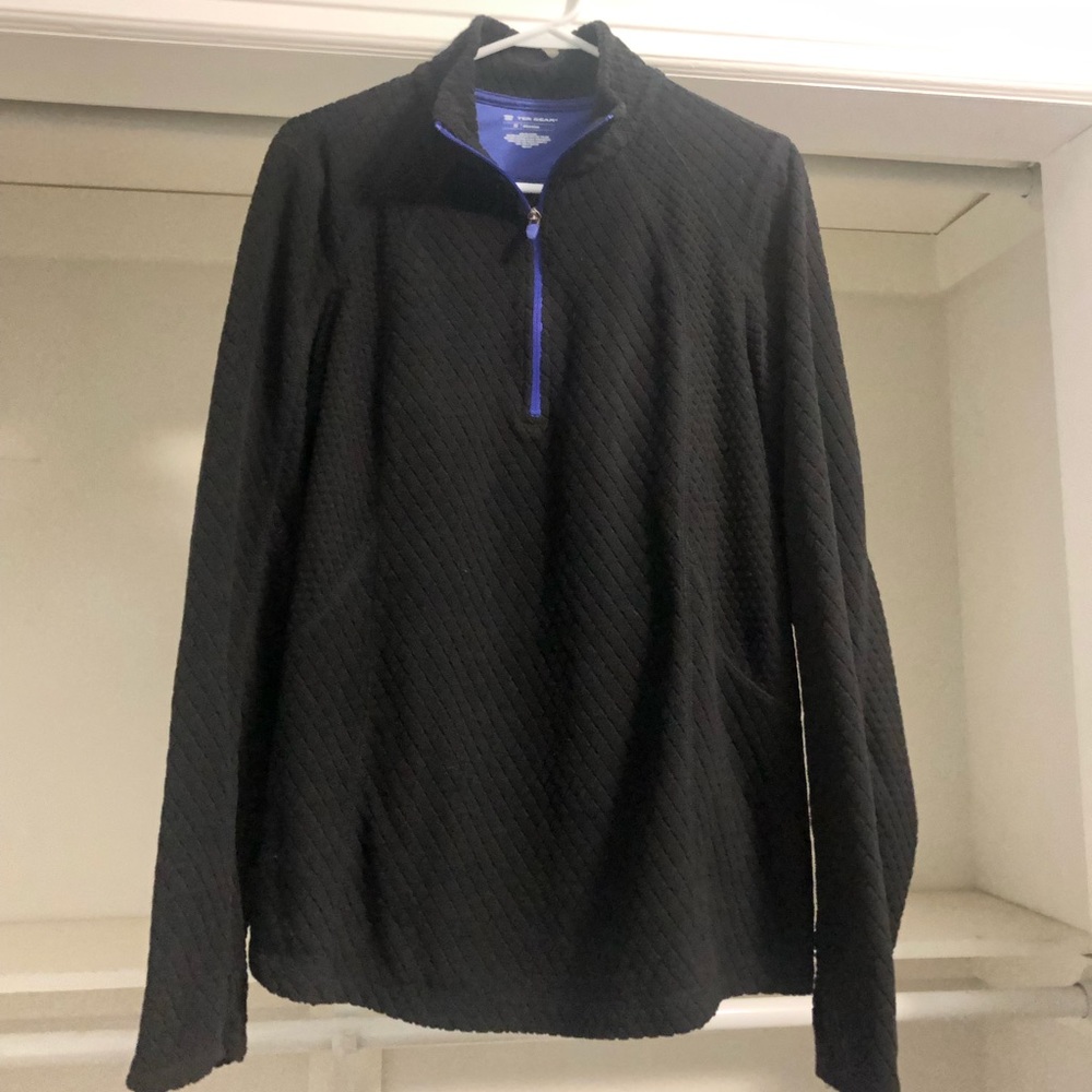 Tek Gear Black/ Purple Pullover Waffle Print 29in long Smoke Free Home